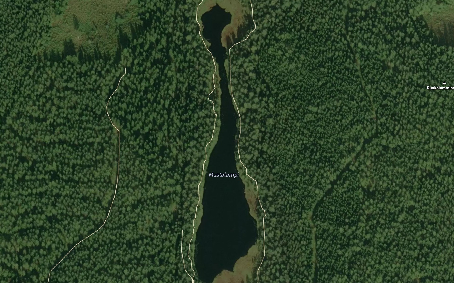Satellite map of the Mustalampi