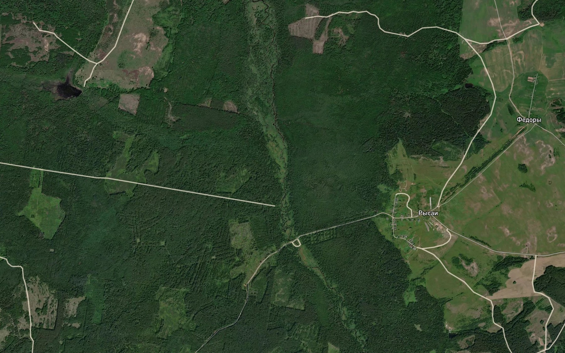 Satellite map of the Pyzh'ya