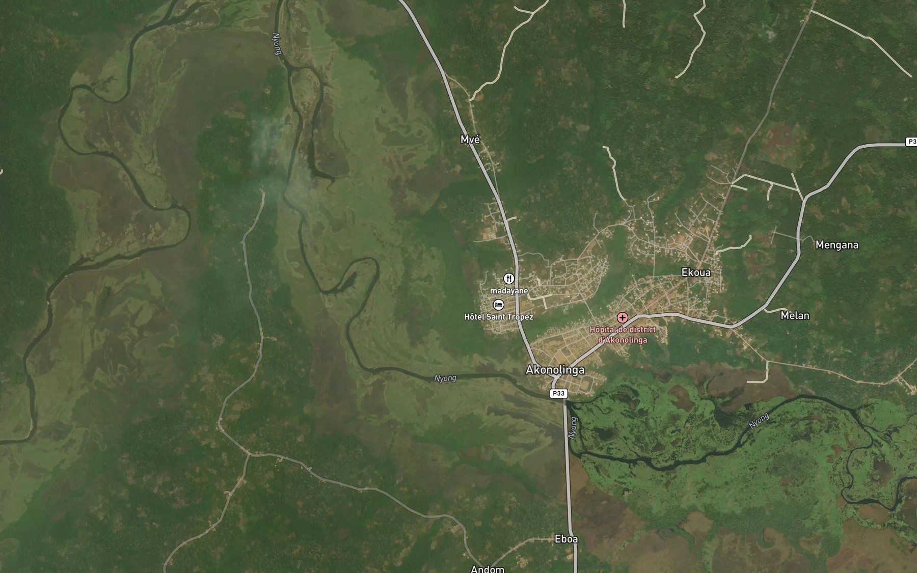 Satellite map of the Emada