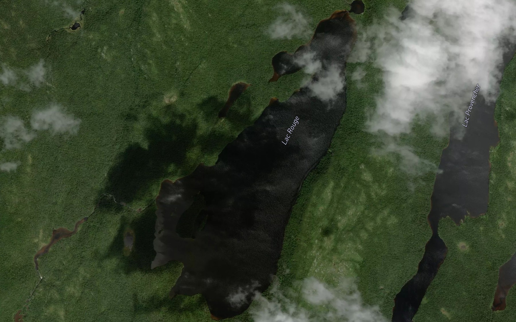 Satellite map of the Lac Rouge