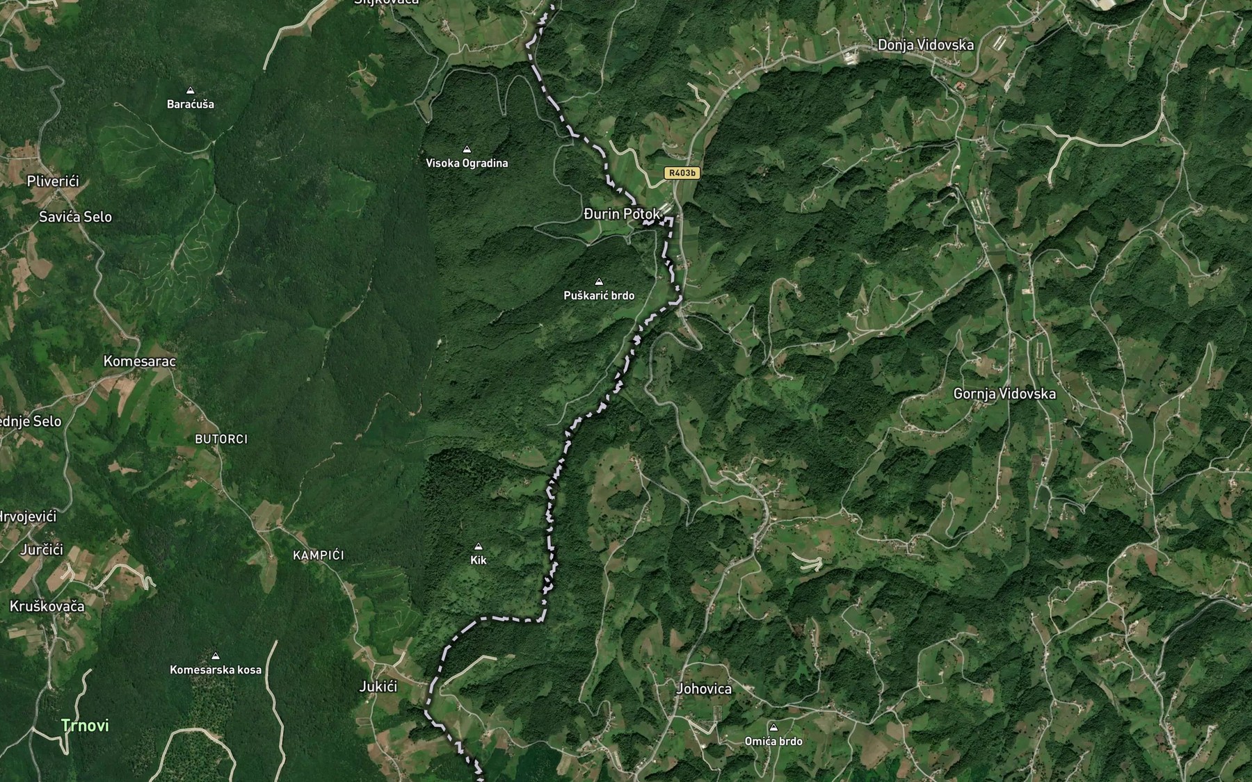 Satellite map of the Labosovac