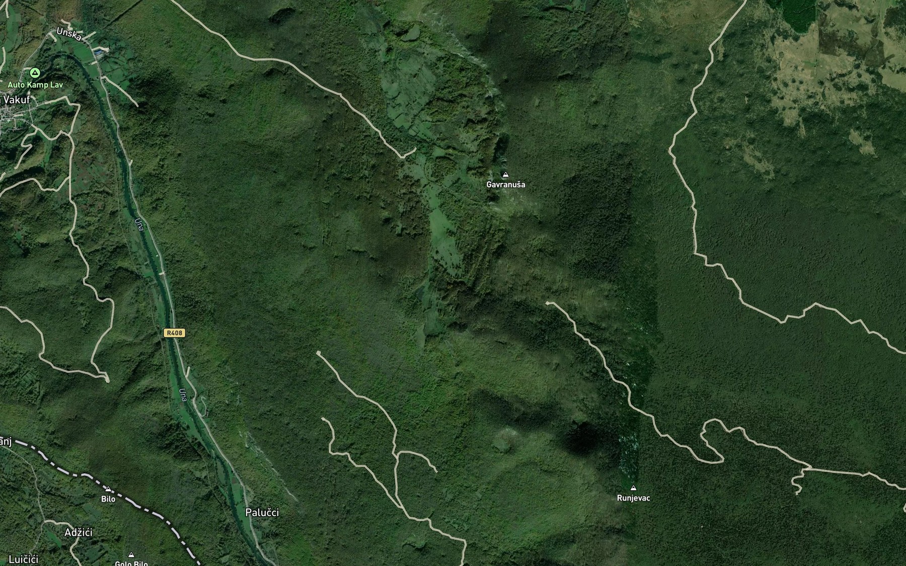 Satellite map of the Ledeni Tocak