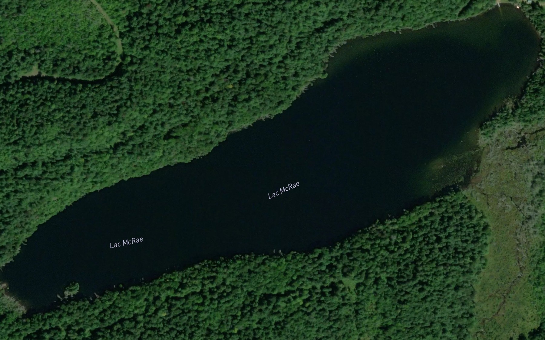 Satellite map of the Lac McRae