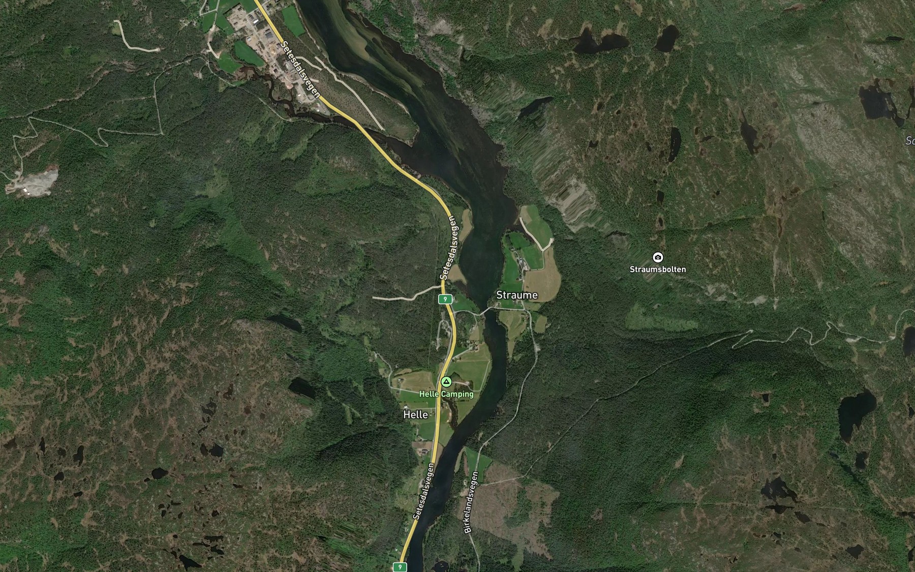 Satellite map of the Raudevje