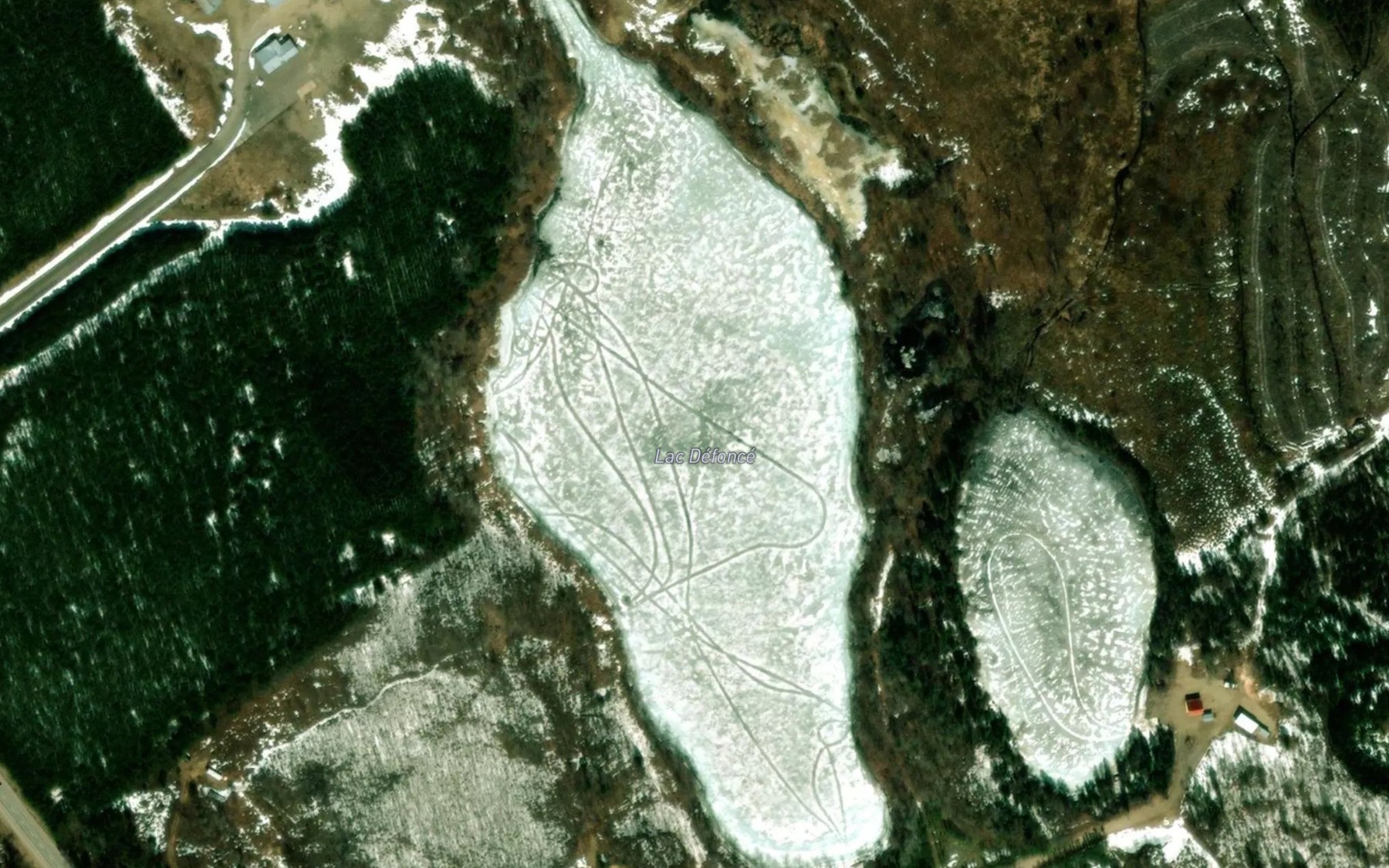 Satellite map of the Lac Defonce