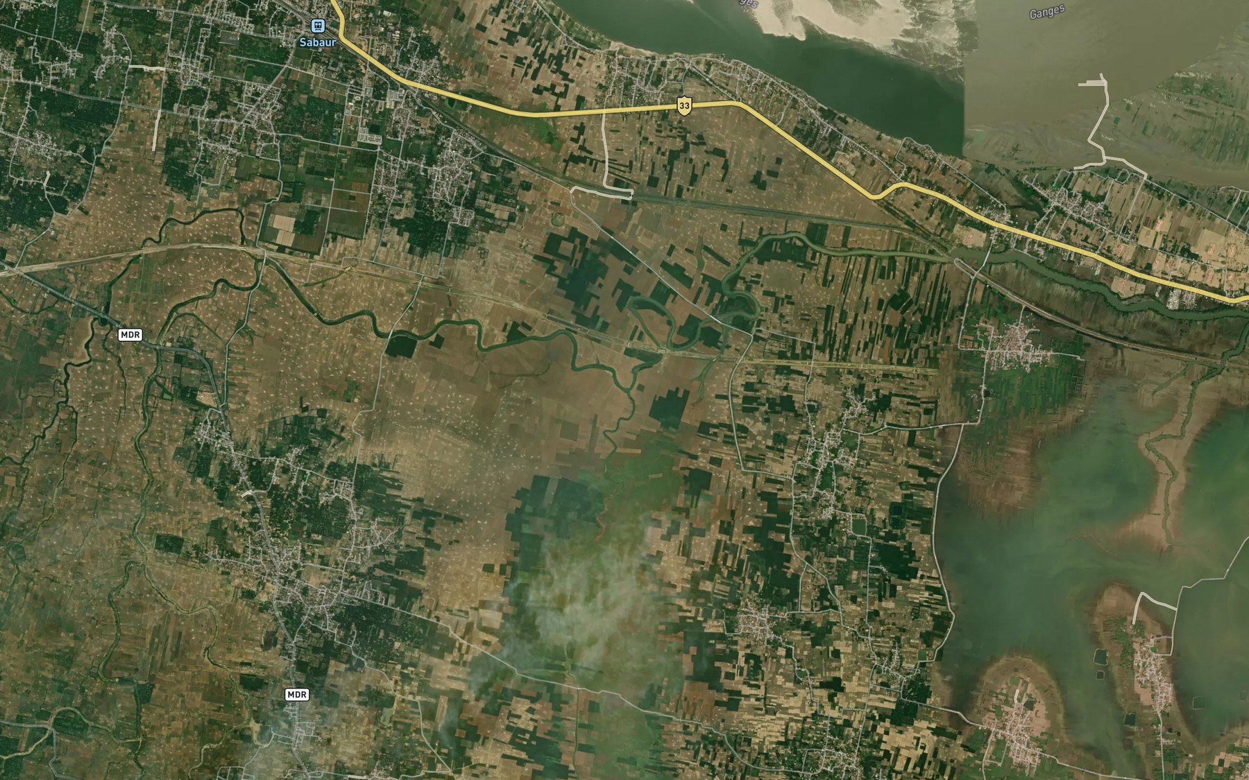Satellite map of the Katharia Nadi