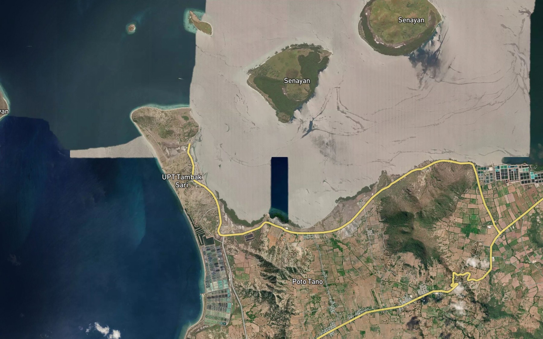 Satellite map of the Teluk Labuberu