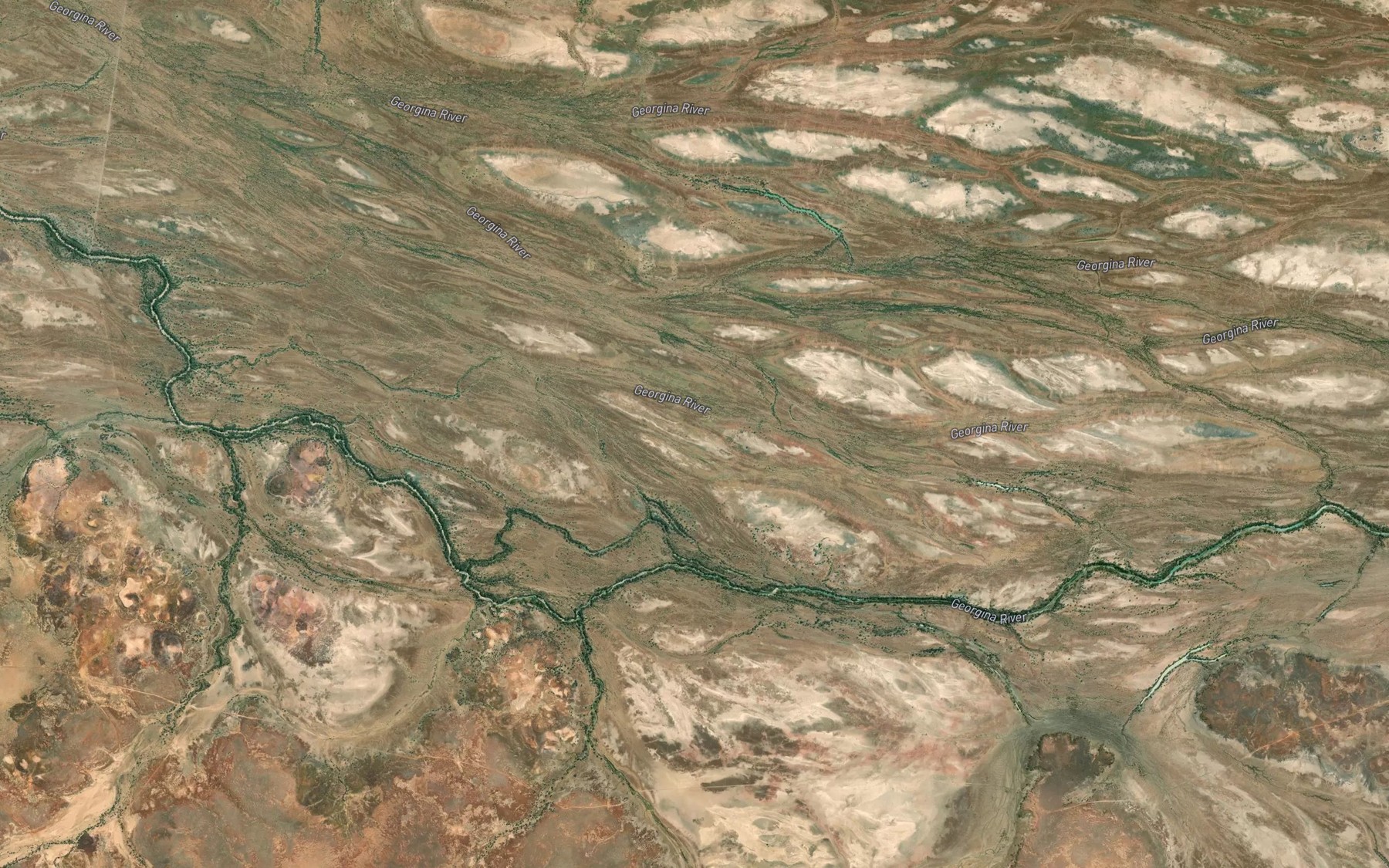 Satellite map of the Cottonbush Creek