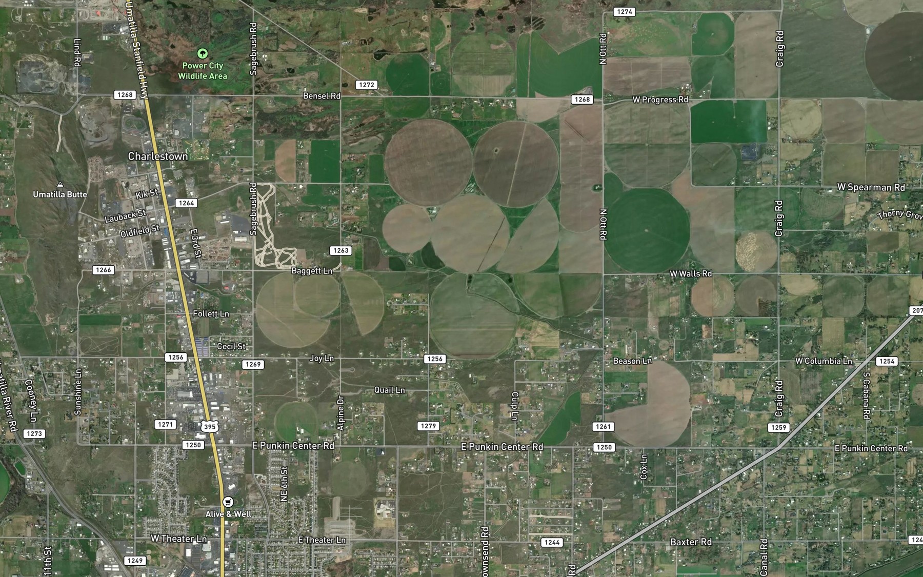 Satellite map of the M Canal