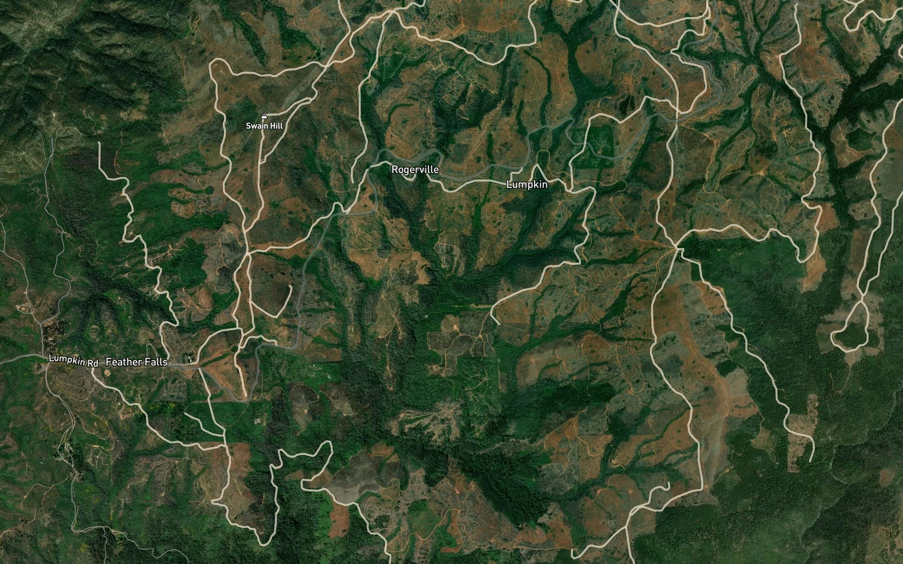 Satellite map of the Big Winters Creek