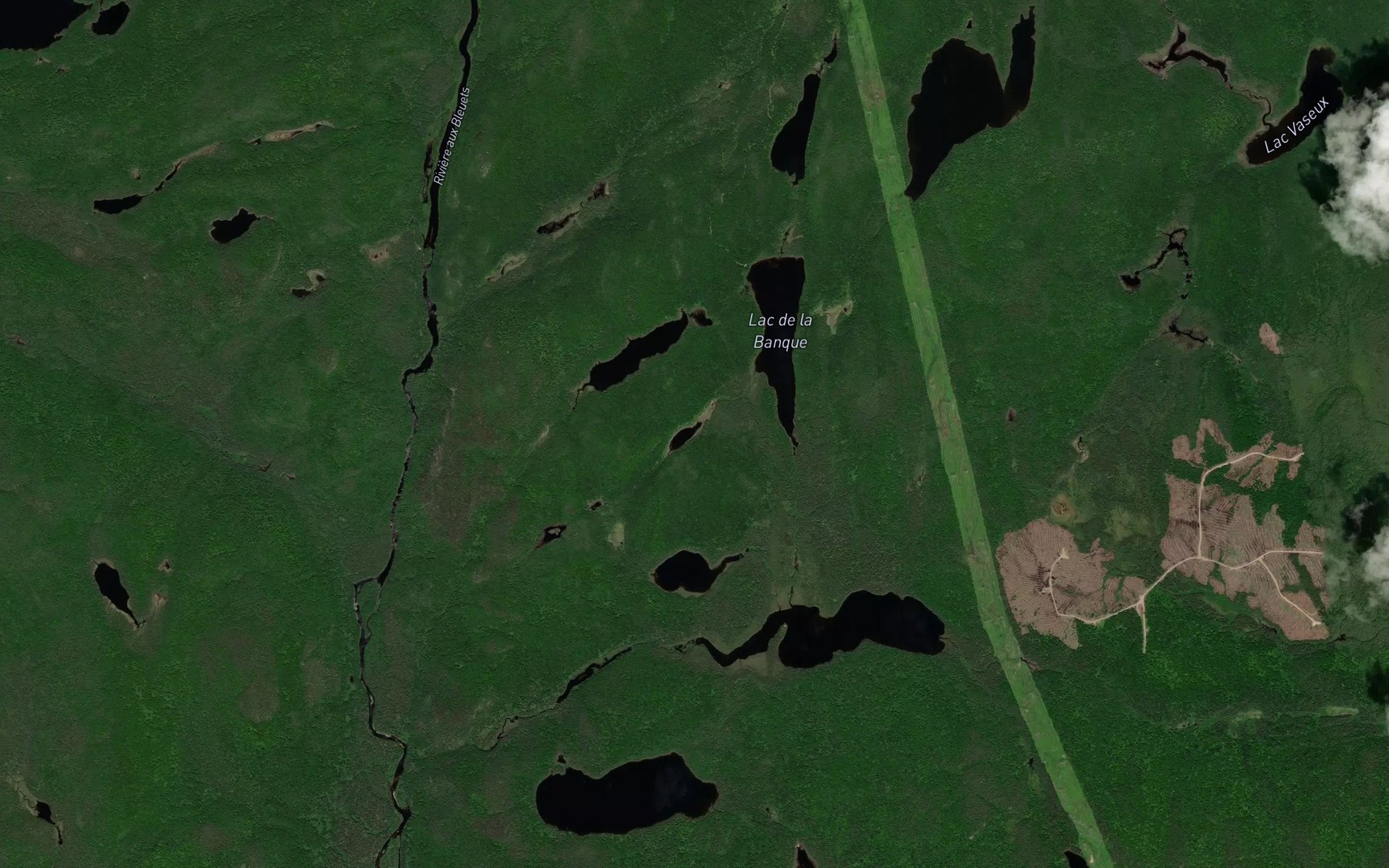 Satellite map of the Lac de la Banque