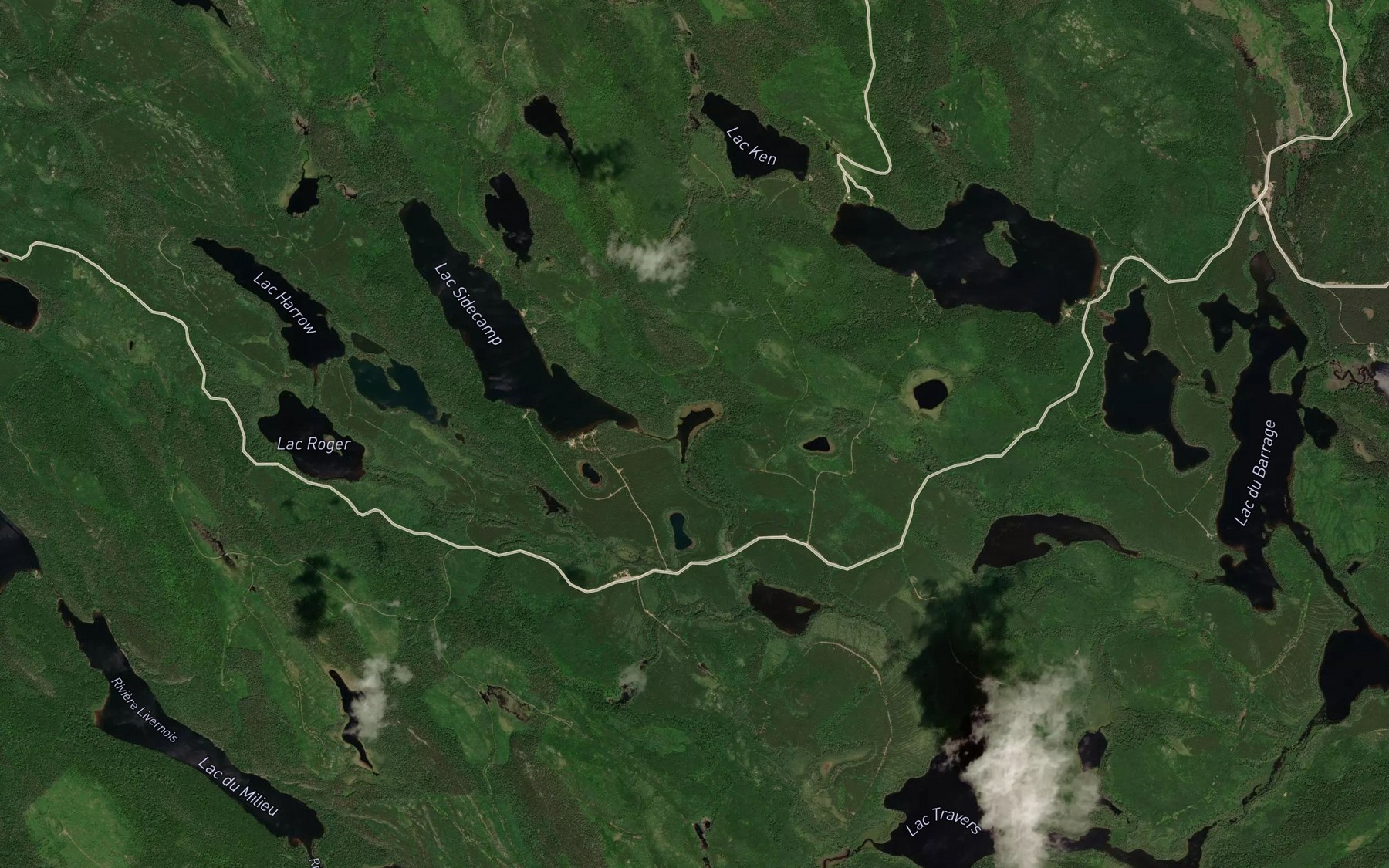 Satellite map of the Lac Espian