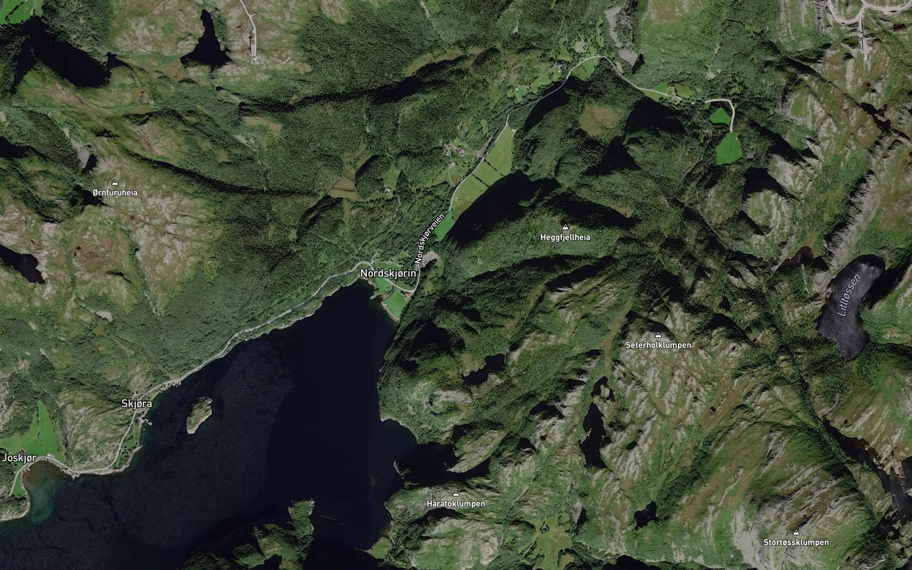 Satellite map of the Hagabekken