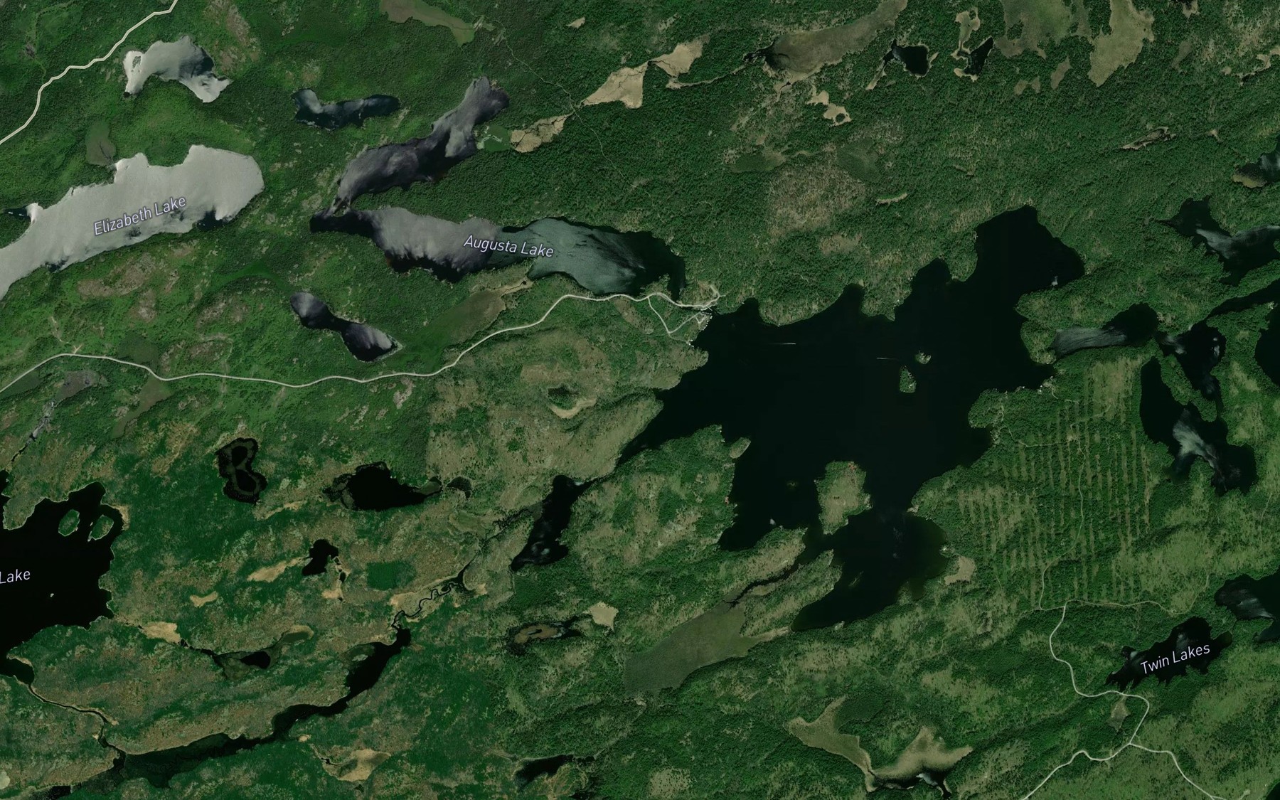 Satellite map of the Sawdust Bay