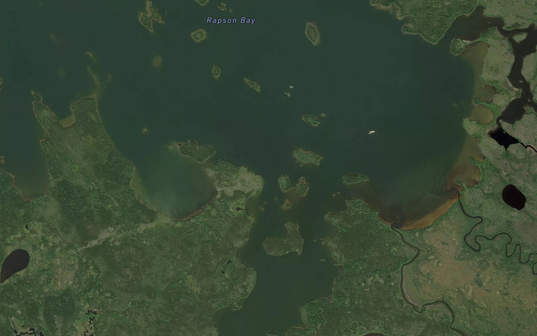Satellite map of the Rapson Bay