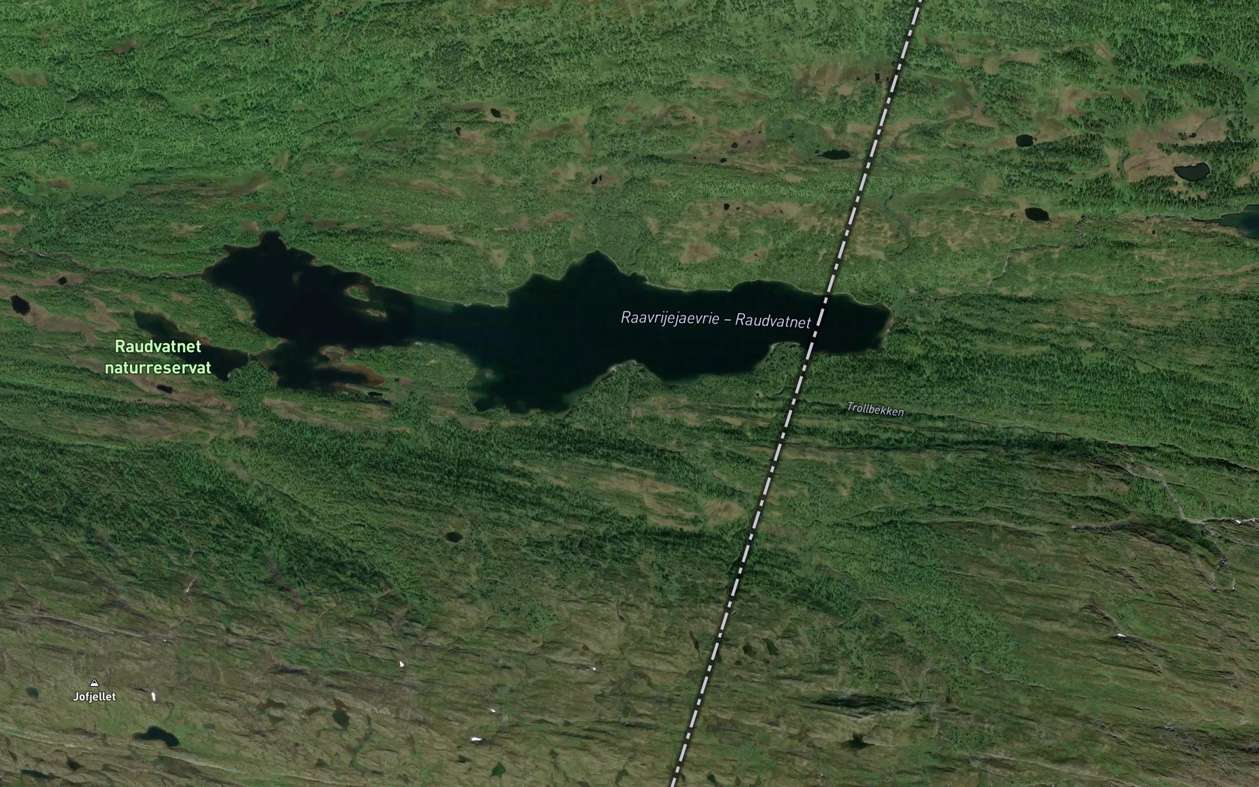 Satellite map of the Storbekken