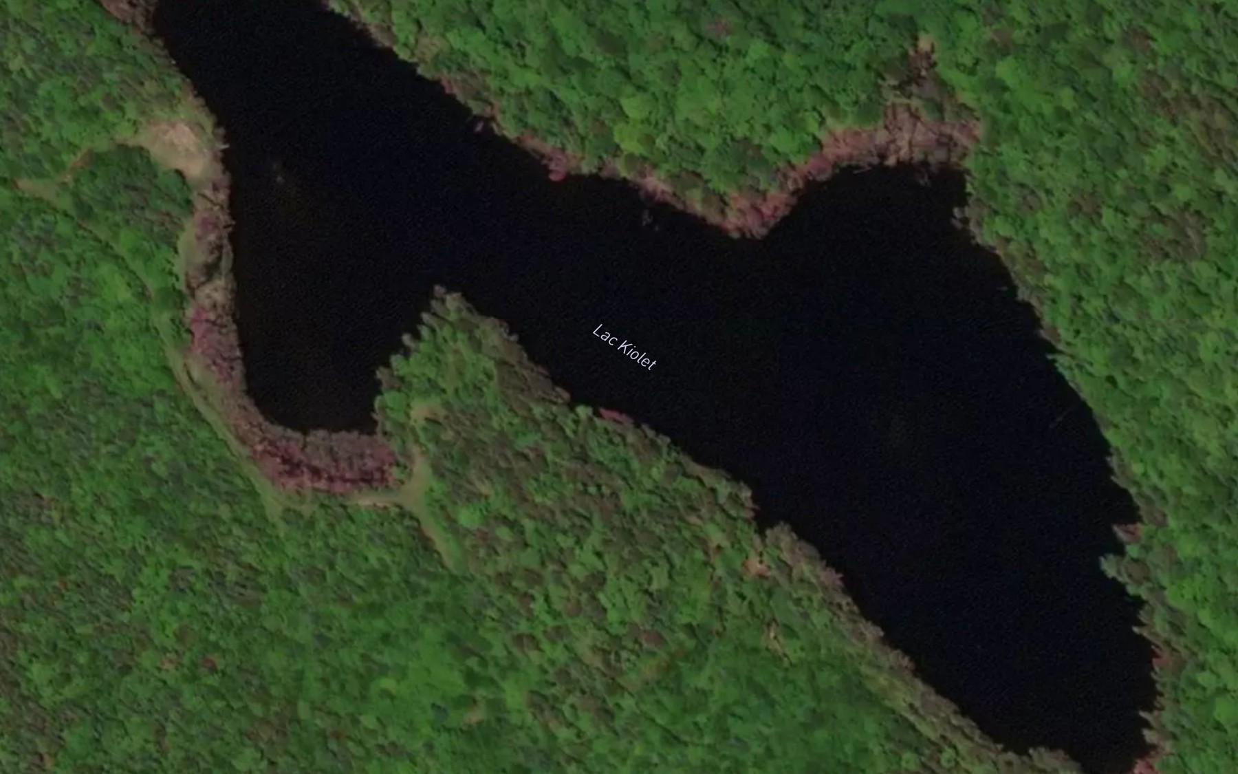 Satellite map of the Lac Kiolet