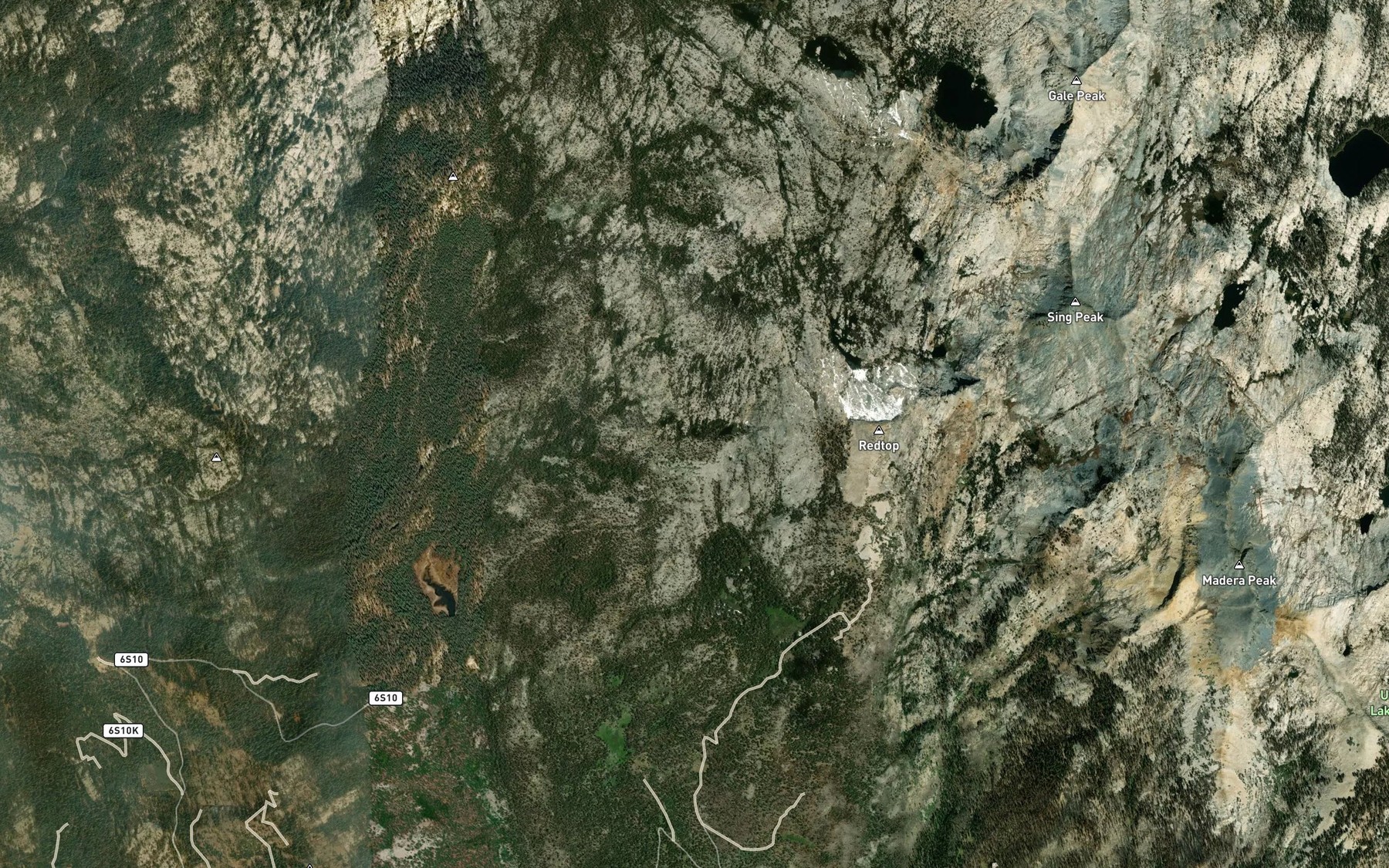 Satellite map of the Mud Lakes