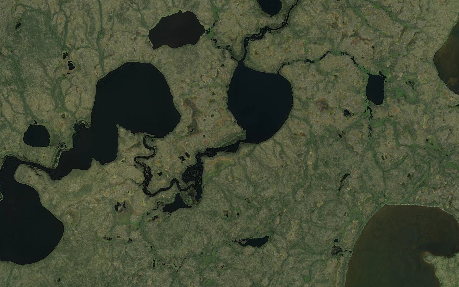 Satellite map of the Grenon Lake