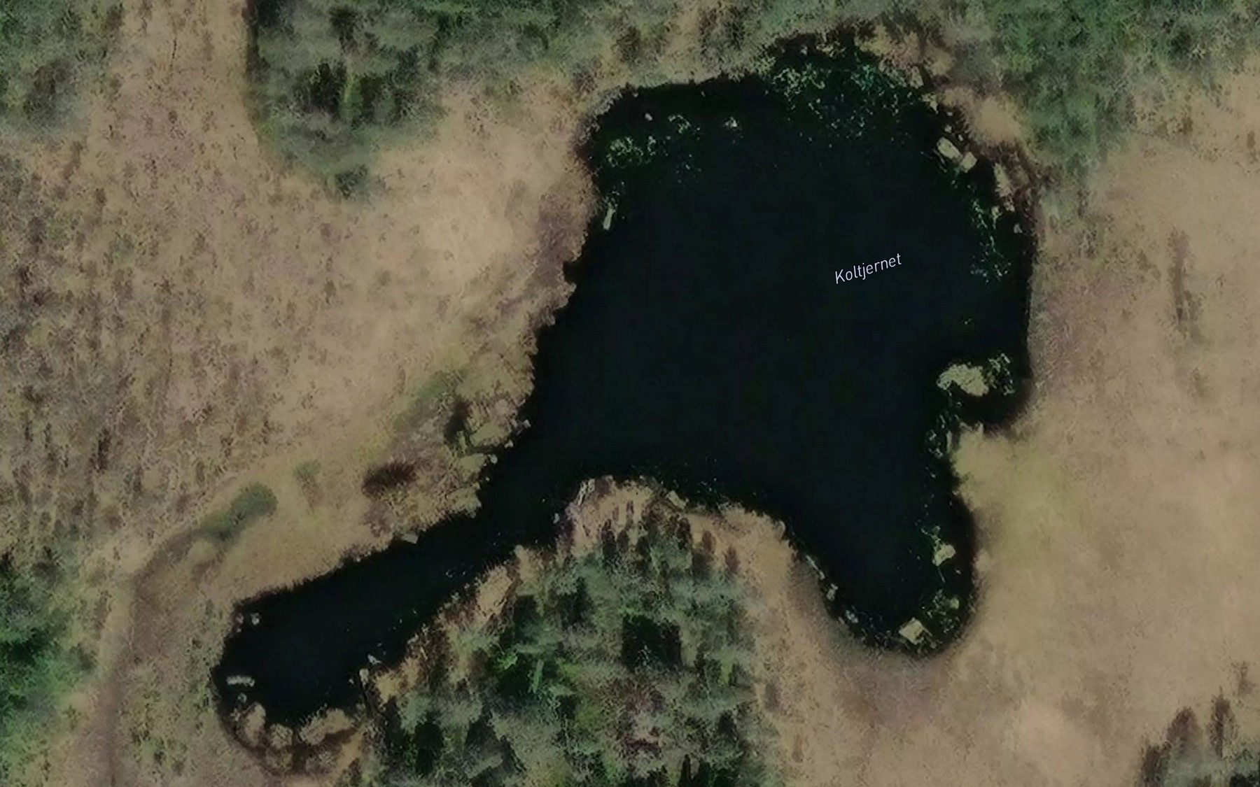 Satellite map of the Koltjernet