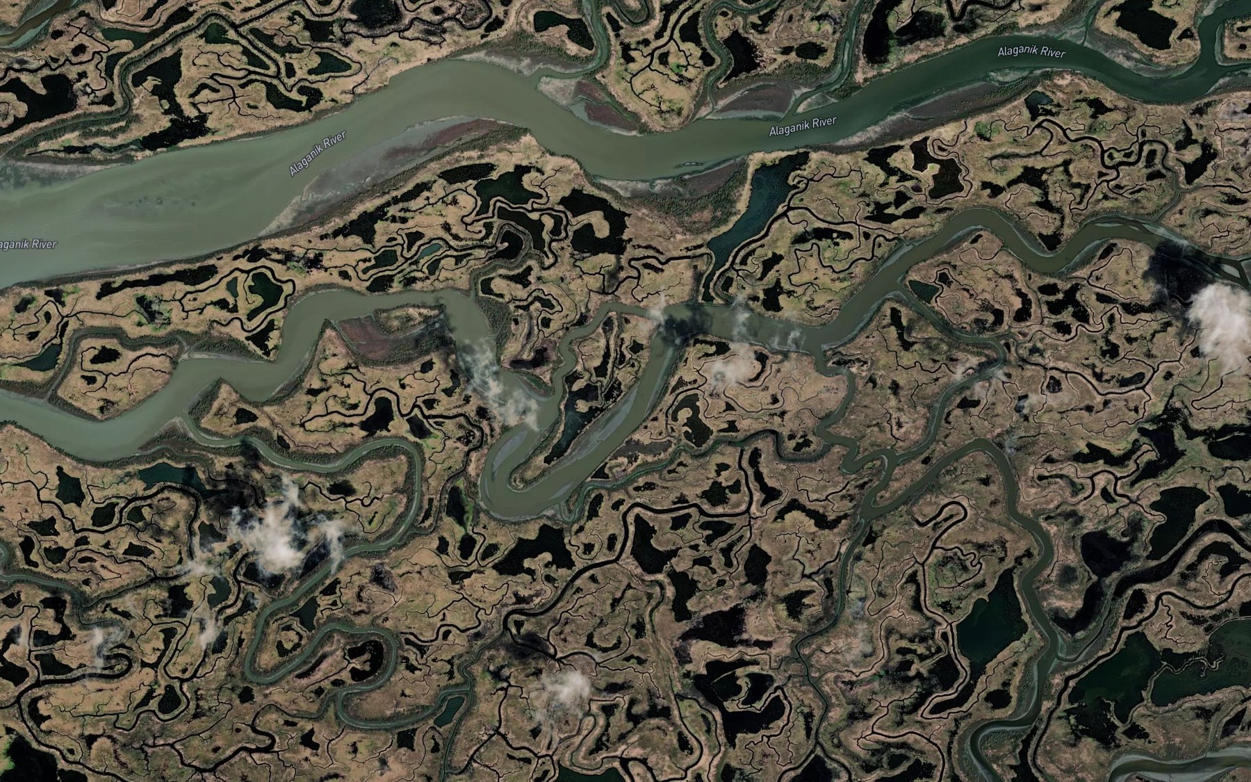 Satellite map of the Pete Dahl Cutoff