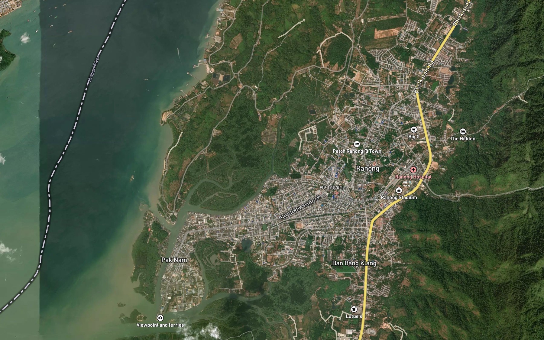 Satellite map of the Khlong Saphan Yung