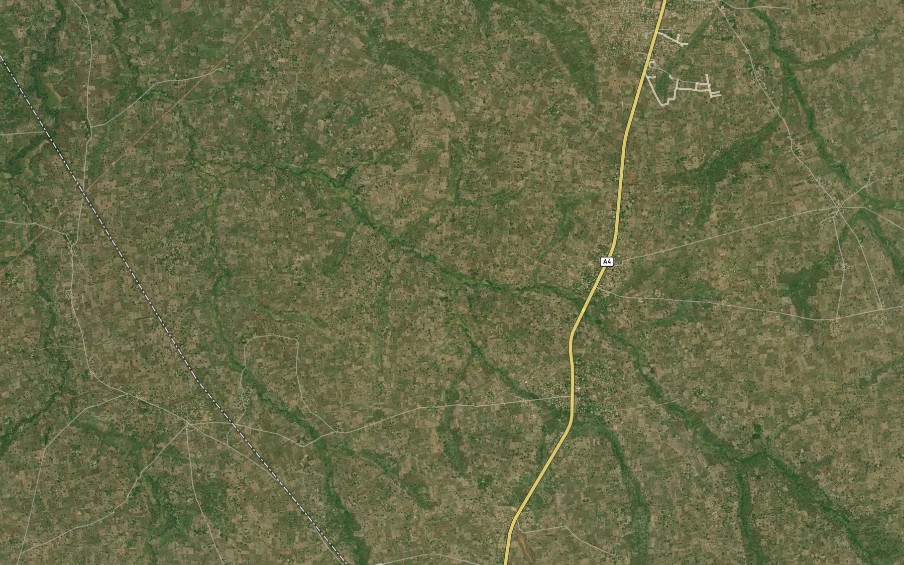 Satellite map of the River Ueger