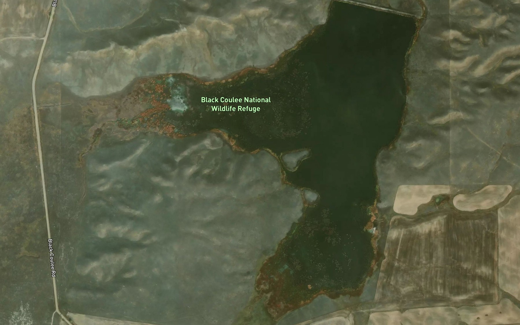 Satellite map of the Black Coulee
