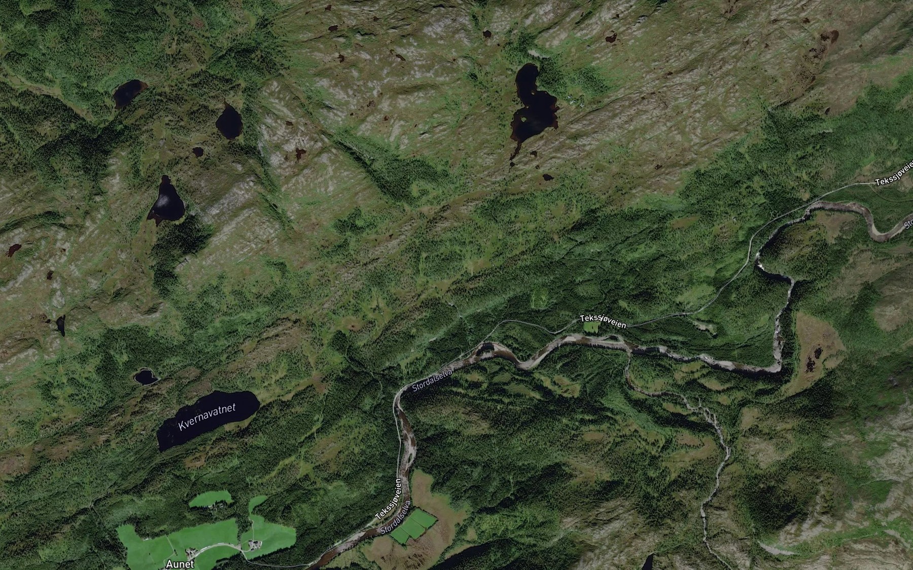 Satellite map of the Hongdalsbekken