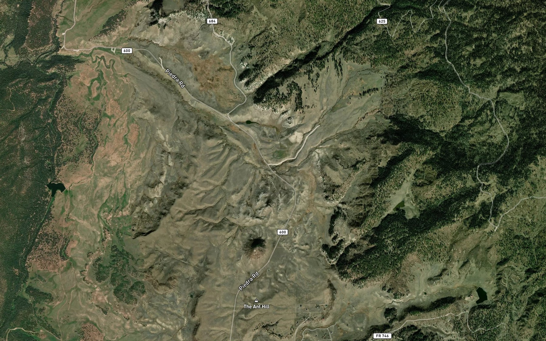 Satellite map of the Plumtaw Creek