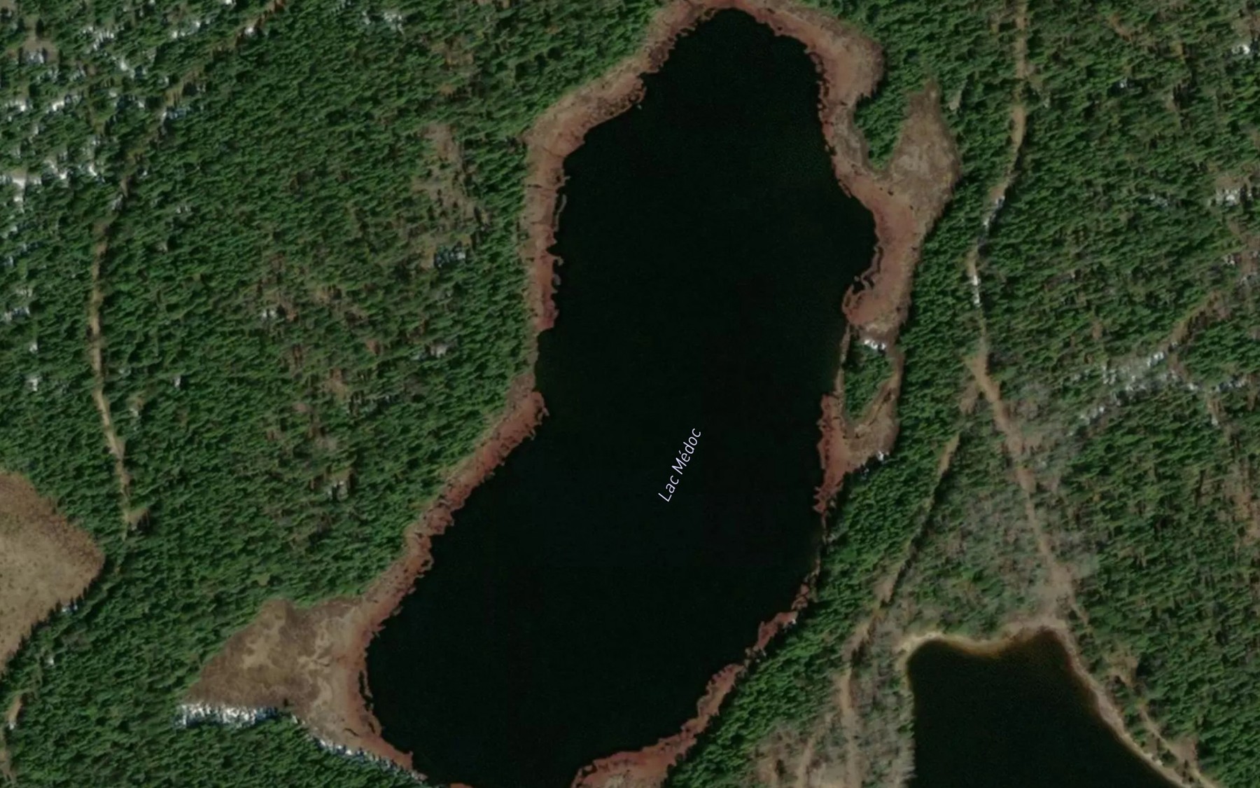 Satellite map of the Lac Medoc