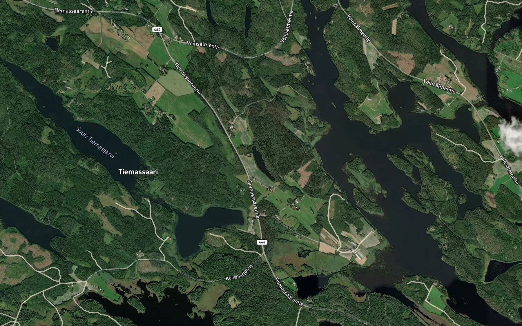 Satellite map of the Ahvenlampi