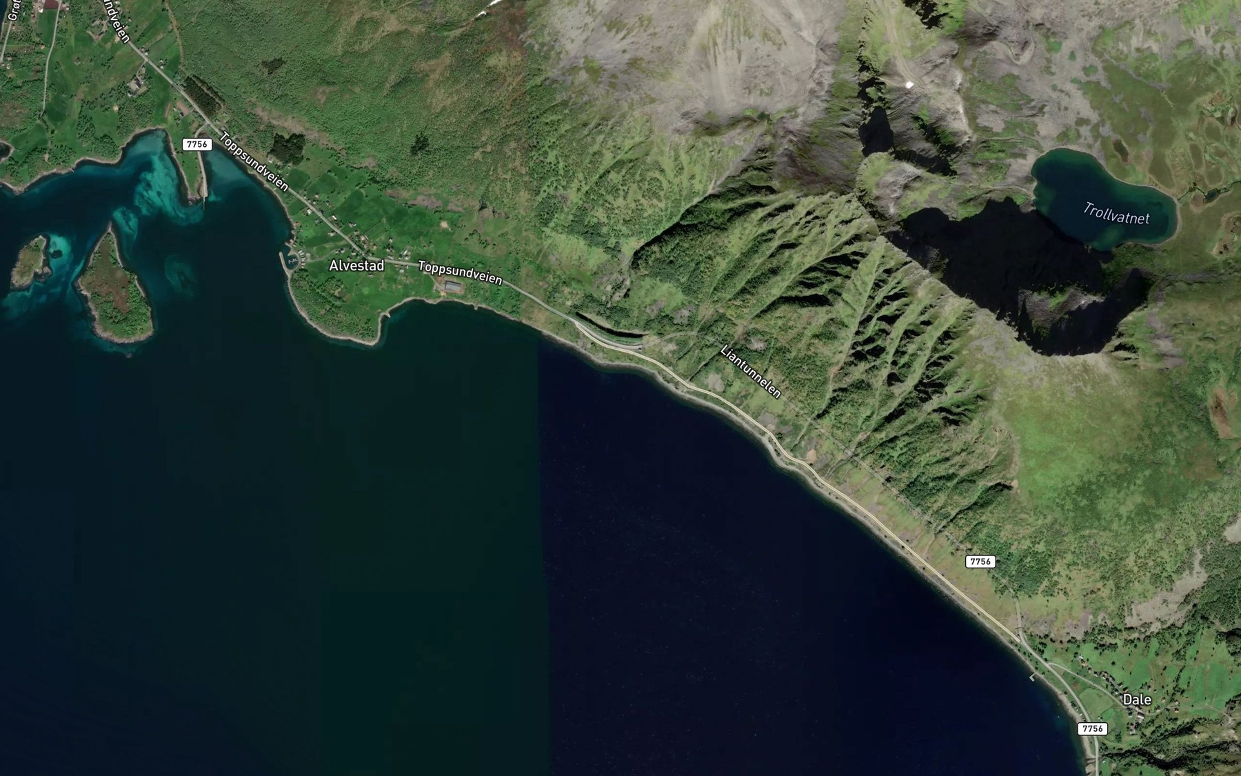 Satellite map of the Lebukta