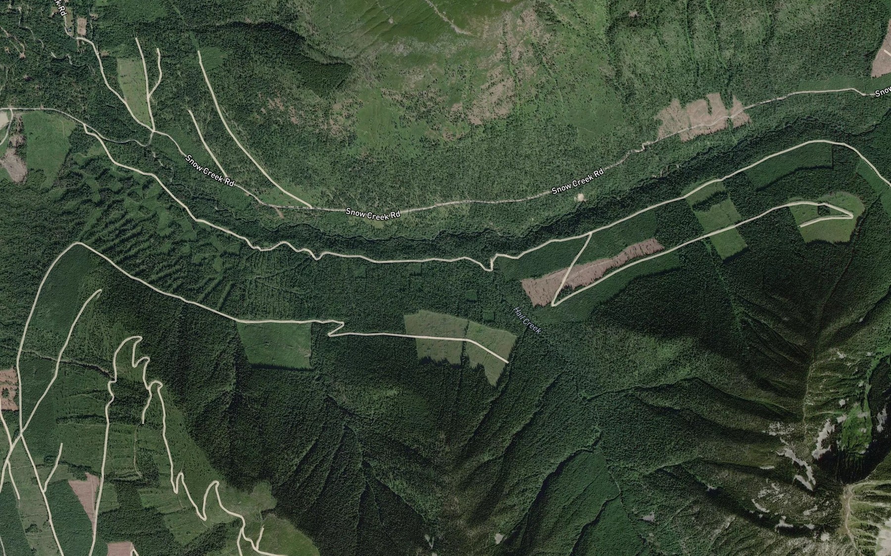 Satellite map of the Hail Creek