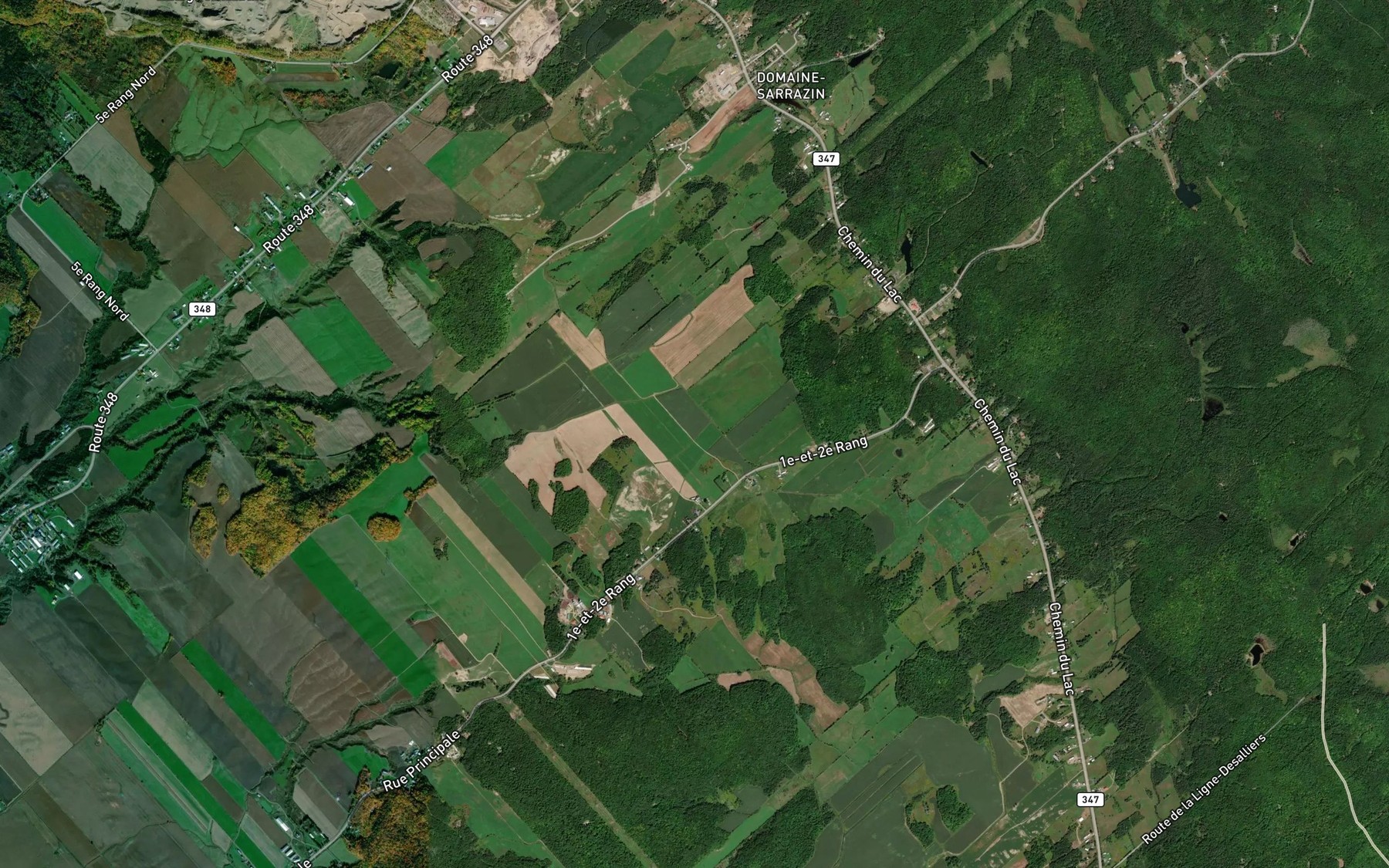 Satellite map of the Branche Henault