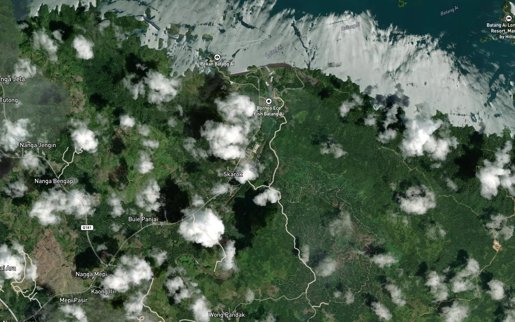 Satellite map of the Air Terjun Pakong