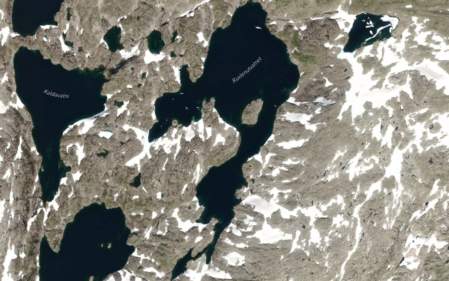 Satellite map of the Ruvlenutvatnet