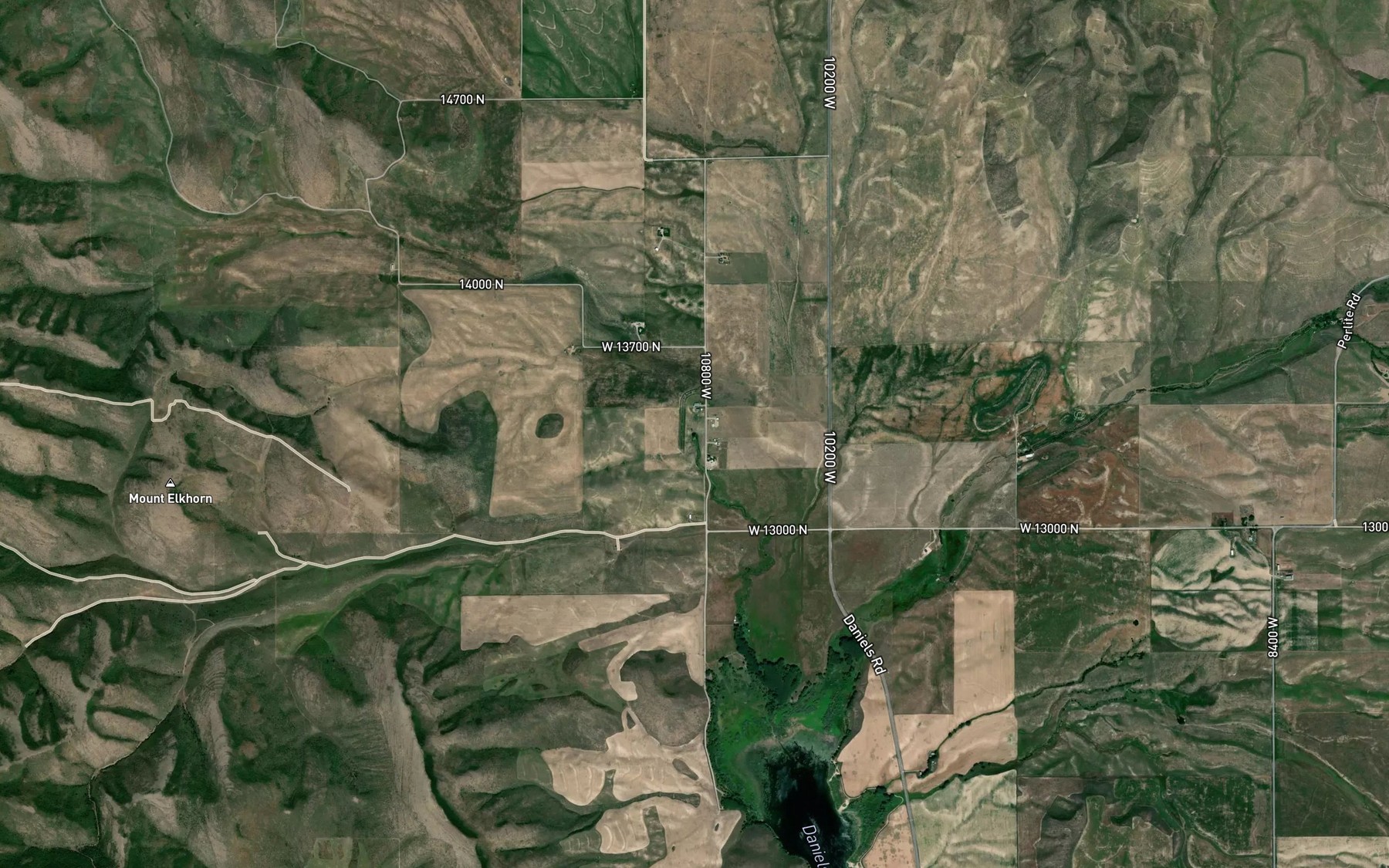 Satellite map of the Little Malad Spring