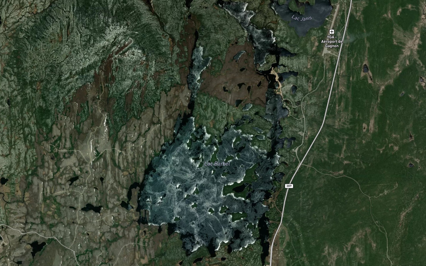Satellite map of the Lac Barbel