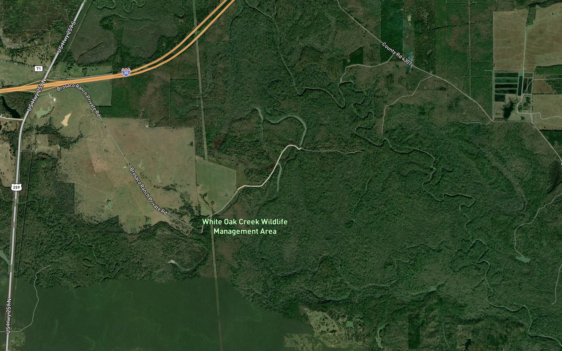 Satellite map of the Reddon Lake