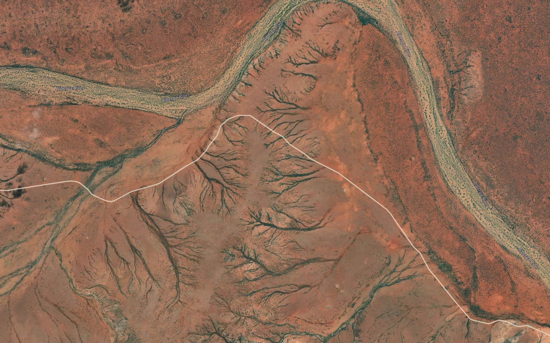 Satellite map of the Warrungadinna Creek