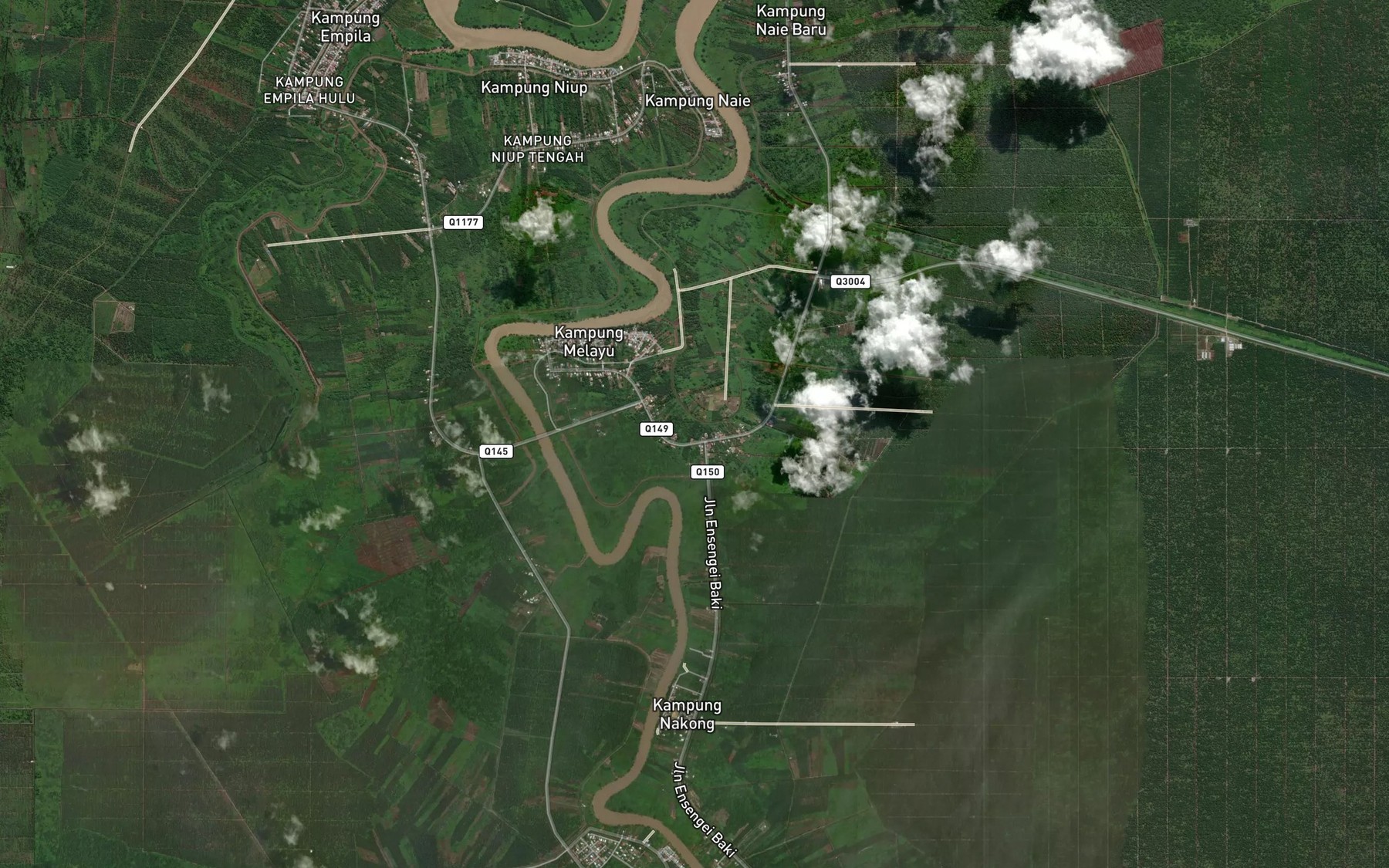 Satellite map of the Lubok Ranggo
