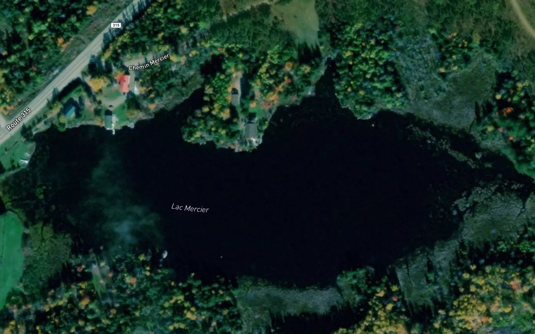 Satellite map of the Lac Mercier