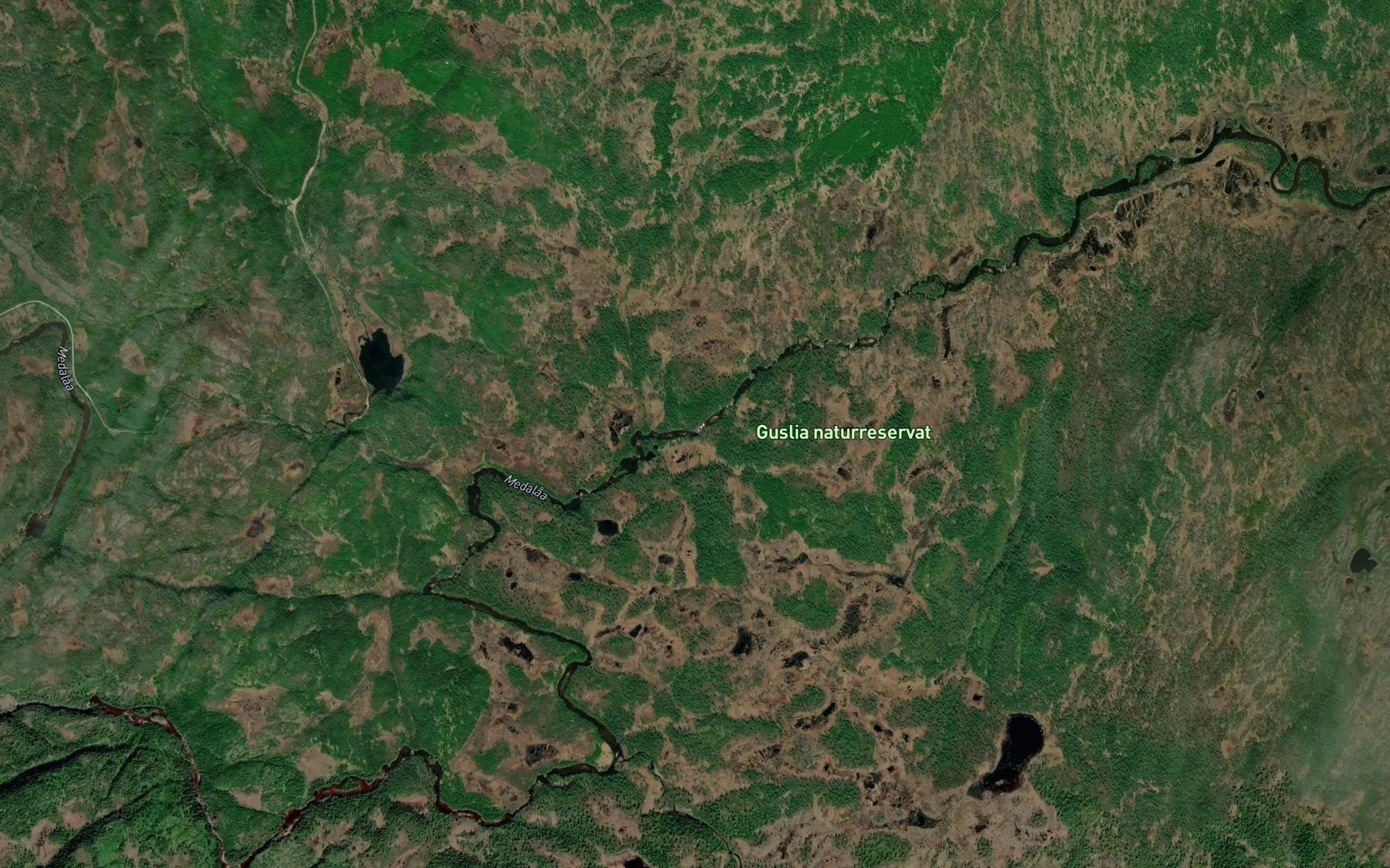 Satellite map of the Brufossen