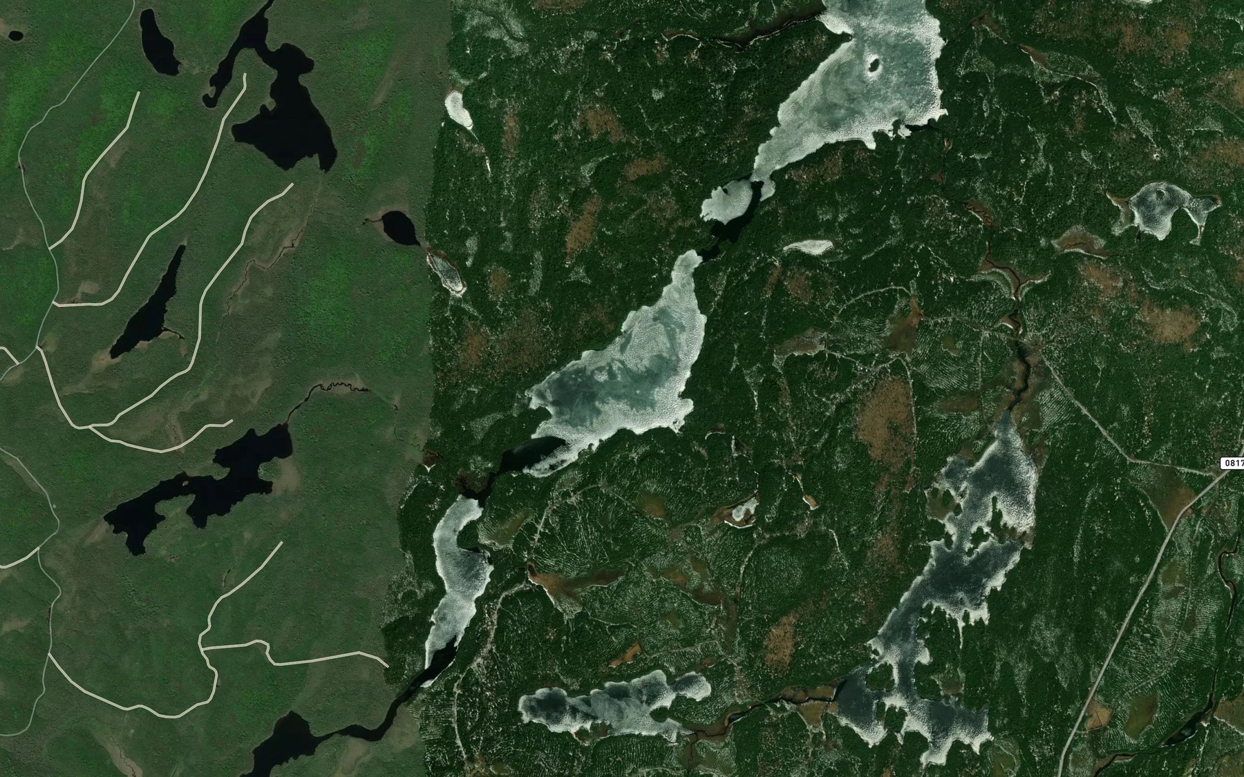 Satellite map of the Lacs a l'Epinette