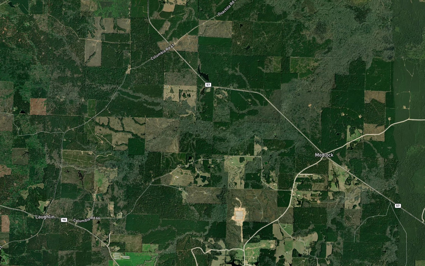 Satellite map of the Dry Fork