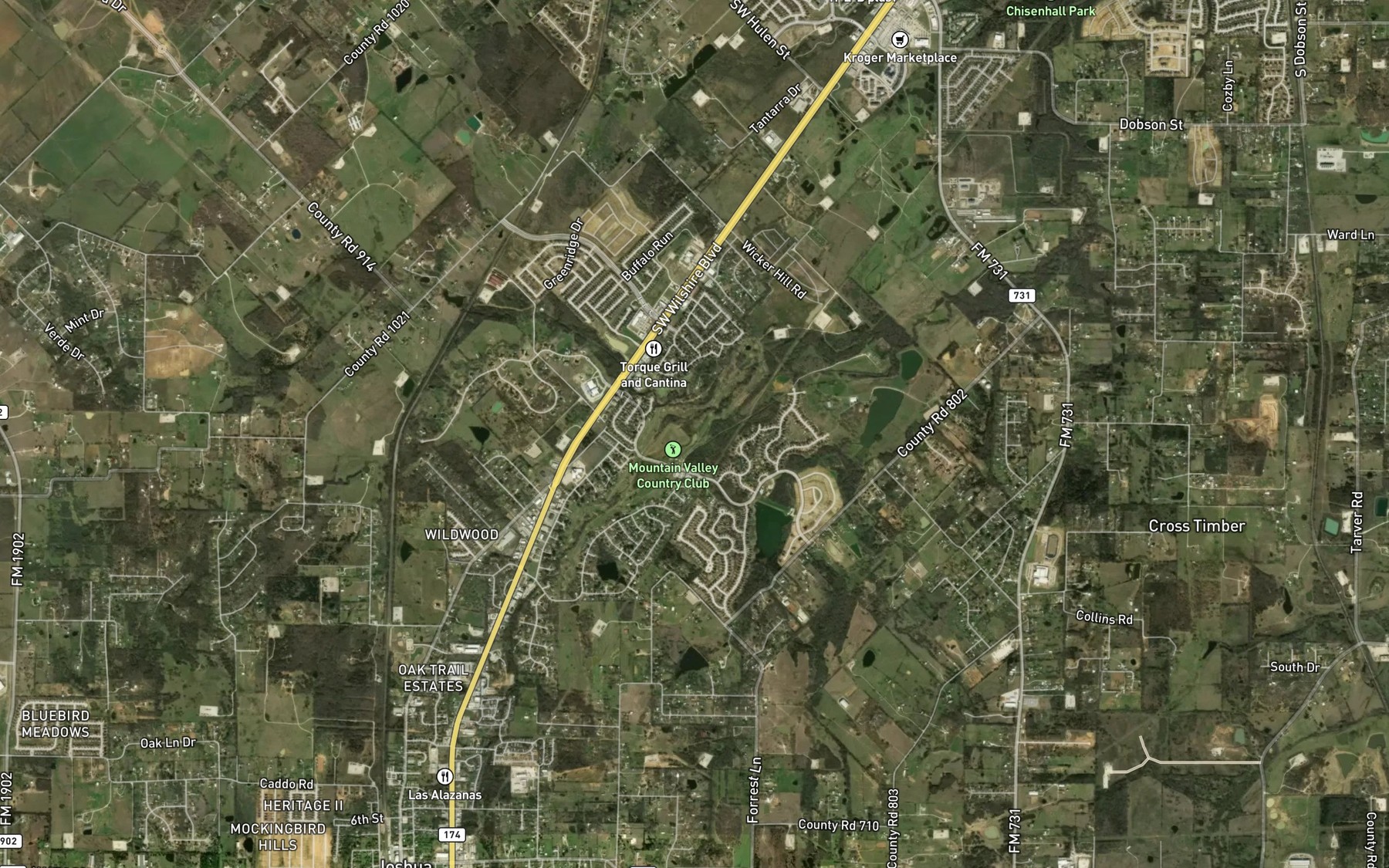 Satellite map of the Mountain Valley Lake Number 1