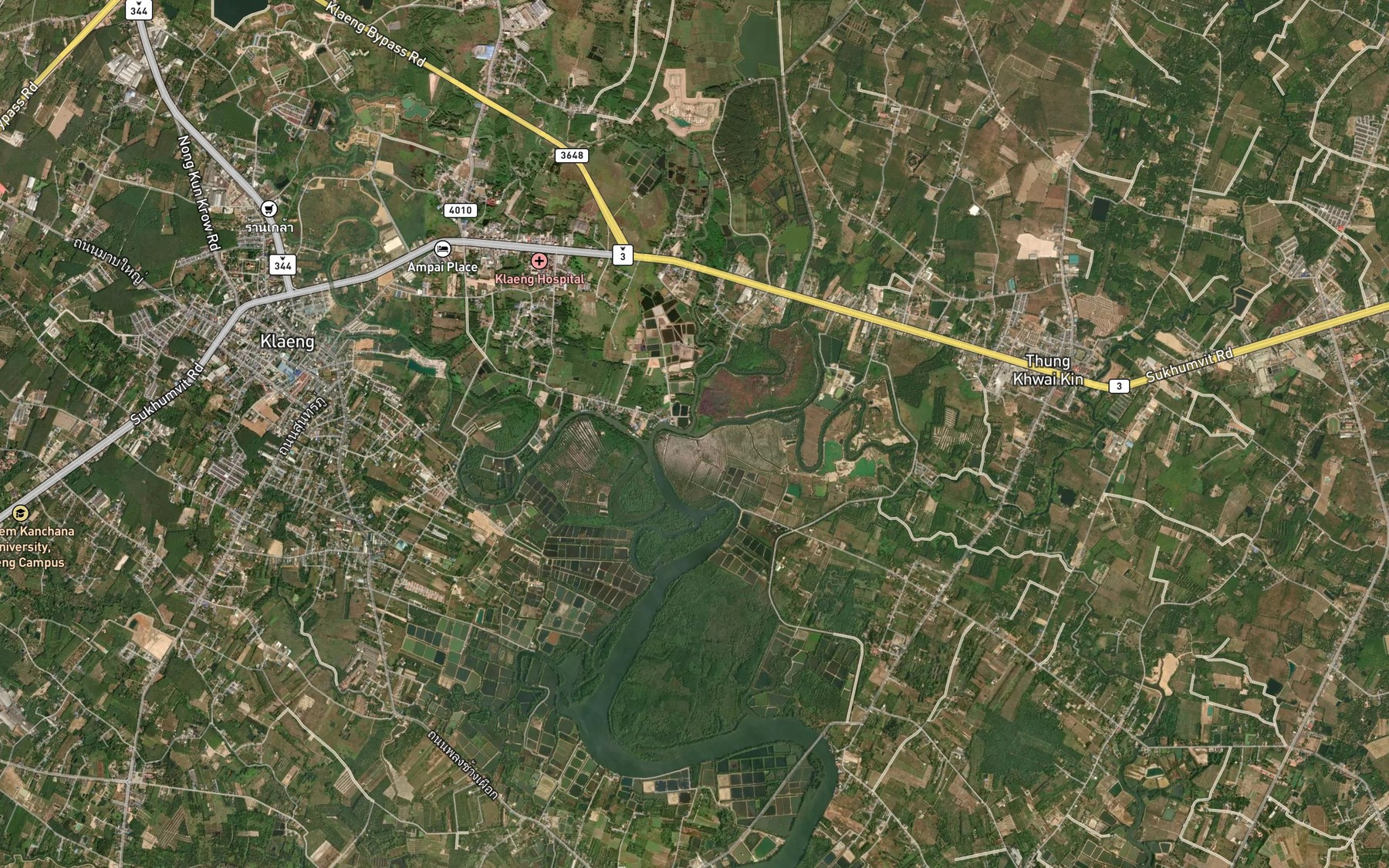 Satellite map of the Khlong Phlo