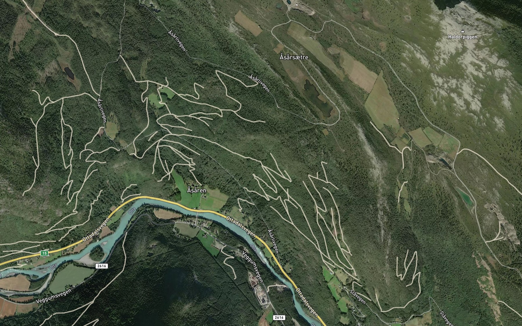 Satellite map of the Kvernhusbekken