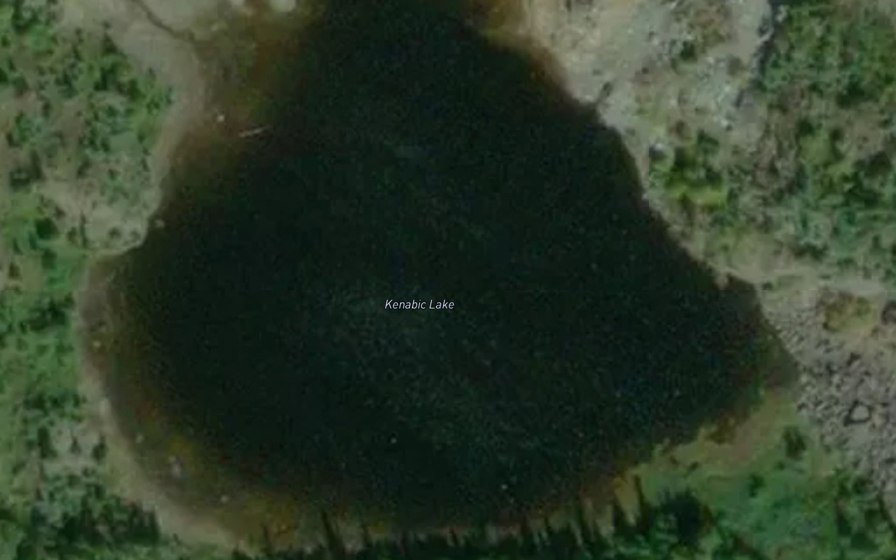 Satellite map of the Kenabic Lake